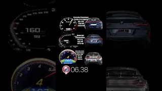 Mercedes AMG GT63s E-Performance 843 HP vs BMW M8 Competition 625 HP vs Porsche Panamera Turbo S E.