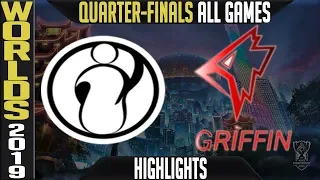 IG vs GRF Highlights ALL GAMES | Worlds 2019 Quarter-finals | Invictus Gaming vs Griffin