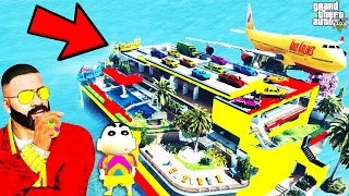 Franklin Upgrading NEW BILLIONAIRE SECRET HOUSE in GTA 5 | SHINCHAN and CHOP