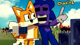 Chasing" FNF VS Tails.EXE But Tails becomes majin (Minecraft Animation) in 1:42