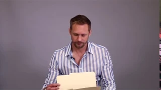 Alexander Skarsgård react on seeing his kid brother Bill as Pennywise.