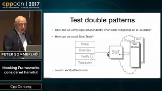 CppCon 2017: Peter Sommerlad “Mocking Frameworks considered harmful”