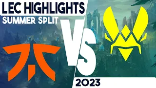 FNC vs VIT Highlights  | LEC Summer 2023 Week 2 Day 3 | Fnatic vs Vitality