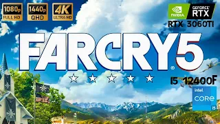 FAR CRY 5 on 12400f + RTX 3060Ti 1080p, 1440p, 2160p All settings 4k benchmarks! 2022