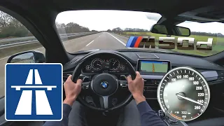 BMW X5 M50D (F15) on AUTOBAHN POV test drive (NO SPEED LIMIT)