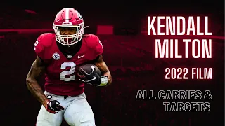 Kendall Milton 2022 Film  - All Carries and Targets