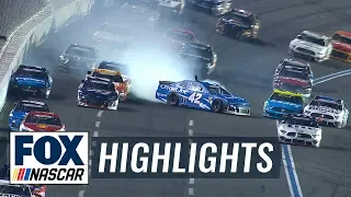 Big crash on the backstretch involving Larson, Dillon | NASCAR on FOX HIGHLIGHTS