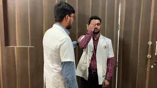 Examination of Superior Oblique Muscle (IV Cranial Nerve) of Left Eye, Dept. of Medicine, JNMC.