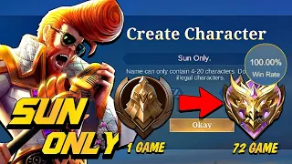 100% WINRATE FROM WARRIOR TO MYTHIC!?SUN ONLY!😱 (Hardest challenge ever)