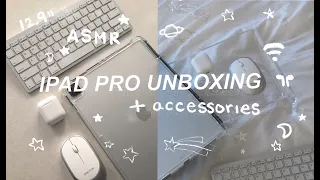 Unboxing iPad Pro 2020 12.9 inch + Apple Pencil 2  + accessories 🍎💻･ﾟ:* (asmr, aesthetic)