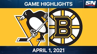 NHL Game Highlights | Penguins vs. Bruins - Apr. 1, 2021