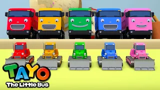 Colorful Heavy Equipment Songs Compilation🌈 | Learn Colors | Tayo Color Song | Tayo the Little Bus