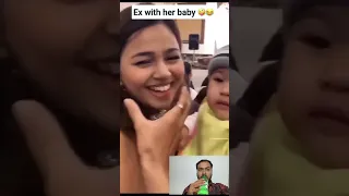 meeting ex with her baby😂😂😎😎