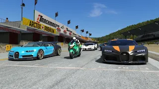 Suzuki Hayabusa 2022 vs Bugatti Sports at Old SPA