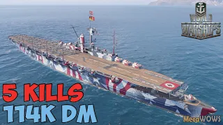 World of WarShips | August von Parseval | 5 KILLS | 114K Damage - Replay Gameplay 1080p 60 fps