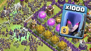 New Clash of Clans 1000 Witch Zombie Attack On COC |  NEW 1000 Troops Challenge