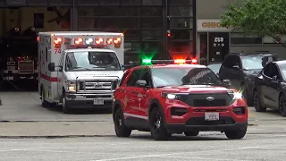 Chicago Fire Department Battalion 1 & Ambulance 74 Responding