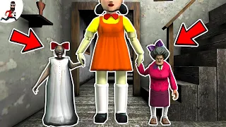 baby Granny, baby Scary Teacher vs Squid Game Doll ★ funny horror animation (funny moments)