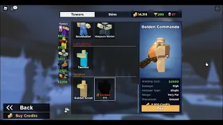 Getting Golden Commando in tower battles