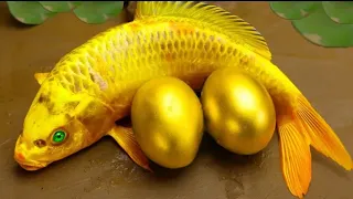 Stop Motion Cooking ASMR Colorful Koi Fish, Cute Pink Crocodile Funny Video