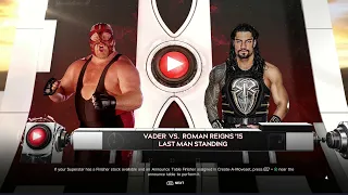 "🔥 WWE 2K24 FULL MATCH —  Vader vs Roman Reigns — Last Man Standing Match!"