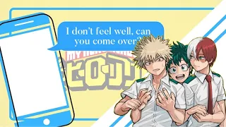 Boyfriend Challenge Pt.1 || “I don’t feel good, can you come over?” || My Hero Academia Text