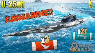 SUBMARINE U-2501 3 Kills & 114k Damage | World of Warships Gameplay 4k