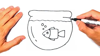 How to draw a Fishbowl Step by Step | Drawing a Fishbowl Acuarium