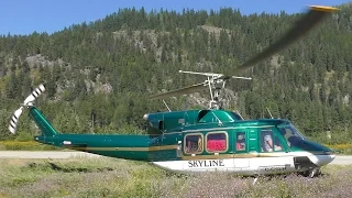 Bell 212 Helicopter Engine Startup and Takeoff