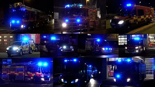 BONFIRE NIGHT MAYHEM - Multiple Fire Engines, Technical Rescue, Police Cars & Ambulances Responding!