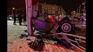 Самое страшное ДТП зимы: в Уфе столкнулись легковушки, два человека погибли