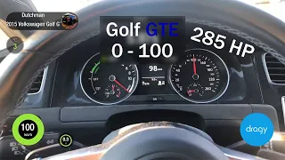 Golf GTE Stage 1 (285 HP) - 0-100 km/h Dragy GPS Acceleration