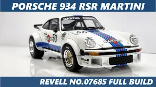 Revell Porsche 934 RSR Martini 1/24 scale 🚀how to🏁 full build 0⃣7⃣6⃣8⃣5⃣ #scalemodeling #Porsche
