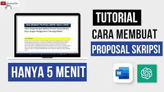 Cara Membuat Proposal SKRIPSI Hanya Dengan 5 Menit