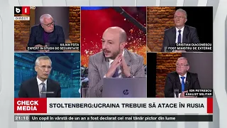 CHECK MEDIA.  STOLTENBERG; UCRAINA TREBUIE SĂ ATACE ÎN RUSIA. RUSIA A PIERDUT 500 000 DE SOLDAȚI. P1