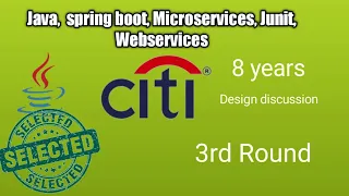 Citibank design interview | java interview questions and answers | Microservices interview questions