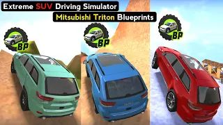 Extreme SUV Driving Simulator Mitsubishi Triton Pickup Blueprints Locations 2021 - Android Gameplay
