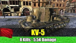 World of Tanks KV-5 Gameplay - 8 Kills - 5.5K Damage