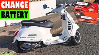 How to replace battery on Vespa GTS - Vespa GTS Battery Replacement