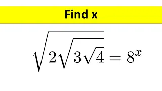 Solving A Nice Nested Radical Math Equation || Find the Value of X || @TheMathScholar23