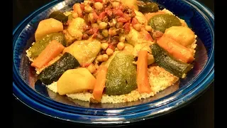 recette de COUSCOUS àu POULET  à la  MAROCAINE  🇲🇦🍗