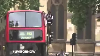 Dynamo levitating on a bus