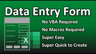 How to Create Excel Data Entry Form (No VBA) in Excel | Super Easy