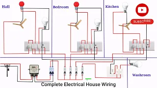 Complete House Wiring With Connection For all Room|Wiring karane ka sahi tarik@ElectricalRoadmap