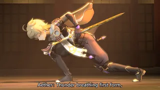 Aether beat Raiden Shogun in one move - Genshin Impact Animation