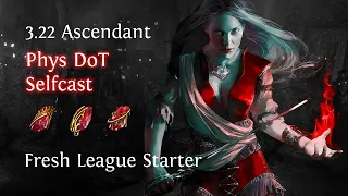 PoE 3.22 SSFSC Fresh League Starter to 4 Voidstones in 40h, Ascendant Selfcast Physical DoT