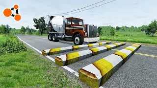 Cars vs Square Speed Bump BeamNG.drive | Beamng Crashes TV