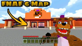 FNAF 6 Pizzeria Simulator Map Download in Minecraft PE/BE (Map Tour)