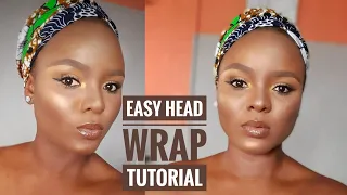 HOW TO: TIE HEAD WRAP/TURBAN TUTORIAL(ANKARA EDITION)- 3 QUICK AND EASY STYLES | KATHERINE USEH