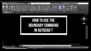 HOW TO USE THE BOUNDARY COMMAND IN AUTOCAD?